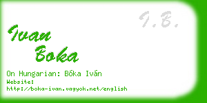 ivan boka business card